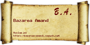 Bazarea Amand névjegykártya